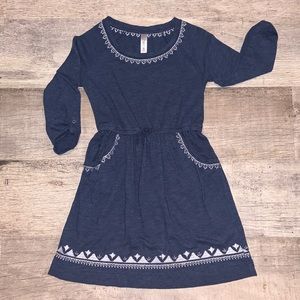 Girls Comfy Denim-Look Dress